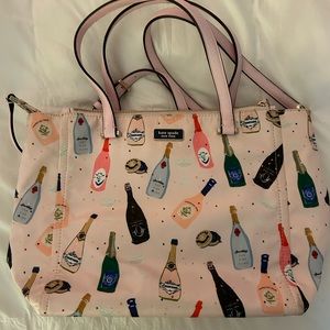 Champagne bottle purse with shoulder strap